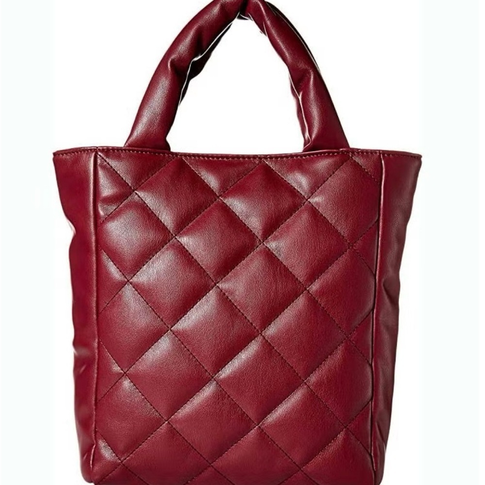 NWT The Drop Bella Small Puffer Tote Bagtote-handbag - Rhubarb